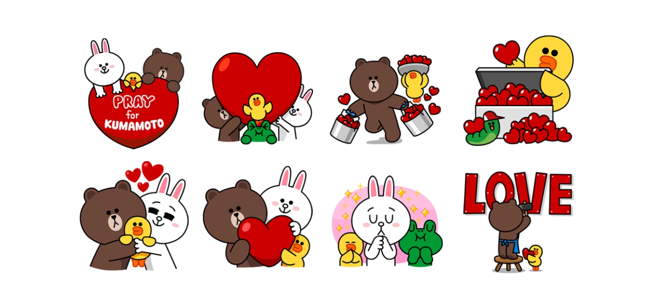 LINE ปล่อยสติกเกอร์การกุศลชุด “Support Kumamoto” เพื่อช่วยเหลือผู้ประสบภัยแผ่นดินไหวที่เมืองคุมาโมโตะ