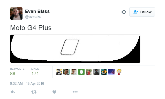 evleaks เผย Moto G4 Plus มีปุ่ม Home ติดสแกนลายนิ้วมือ