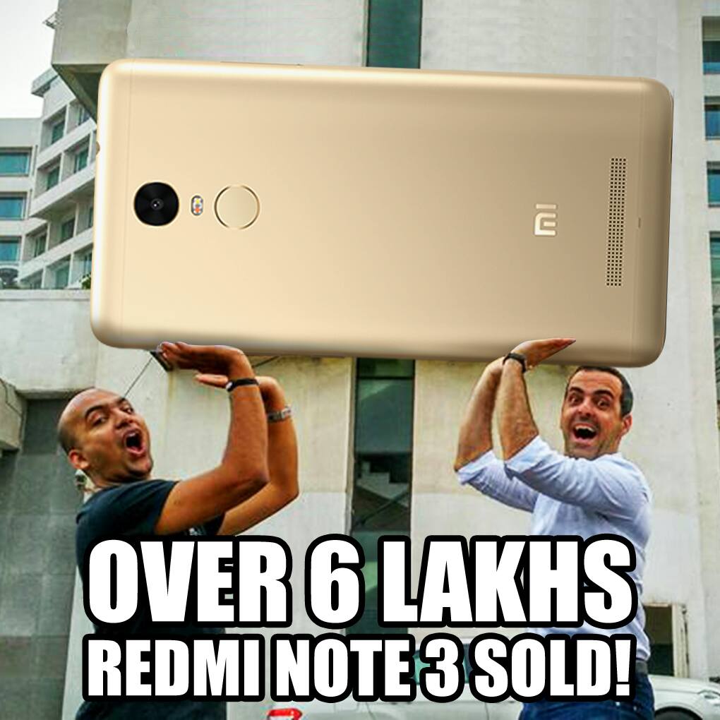 Xiaomi เฮ!! Redmi Note 3 ทำยอดขายที่อินเดีย 6 แสนเครื่อง ภายใน 60 วัน