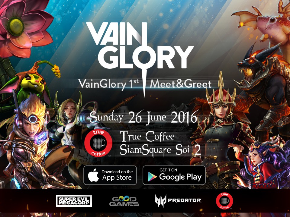 ” Vainglory Meet&Greet ครั้งแรกในประเทศไทย แจกฟรี 20,000 ICE 26 มิ.ย.ที่ True Coffee Siam ซอย 2