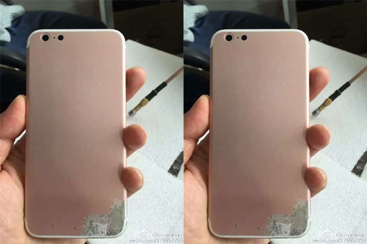 ตอกย้ำดีไซน์เดิม! หลุดฝาหลัง iPhone 7 สีชมพู เปลี่ยนลายเสาอากาศ