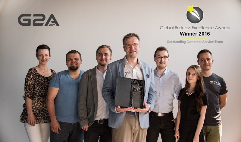 G2A.COM Limited คว้ารางวัลทีมบริการลูกค้ายอดเยี่ยม จากเวที Global Business Excellence Awards 2016
