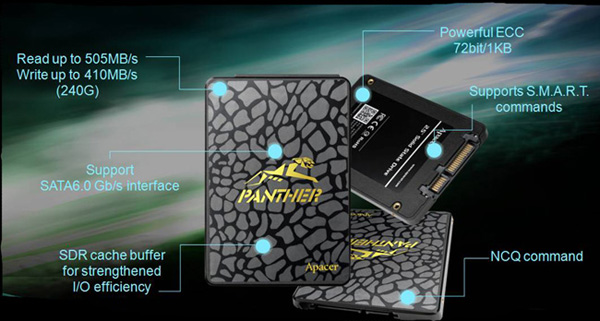 มาเพิ่มความ แรง เร็ว เต็มพิกัด ให้กับ PC ของคุณ ด้วย AS340 PANTHER SATAIII SSD จาก Apacer