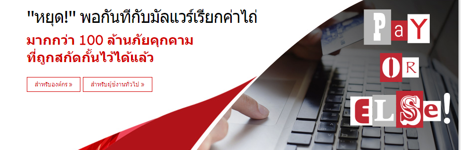 Ransomware: ภัยคุกคามที่รอโอกาส  ข้อมูลเบื้องต้นเกี่ยวกับมัลแวร์เรียกค่าไถ่ อะไร อย่างไร และเพราะเหตุใด