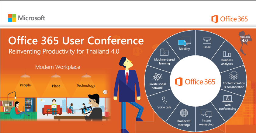 ไมโครซอฟท์ประกาศพร้อมหนุนทุกองค์กรสู่ยุคดิจิทัล ในงาน Office 365 User Conference ครั้งแรกในประเทศไทย
