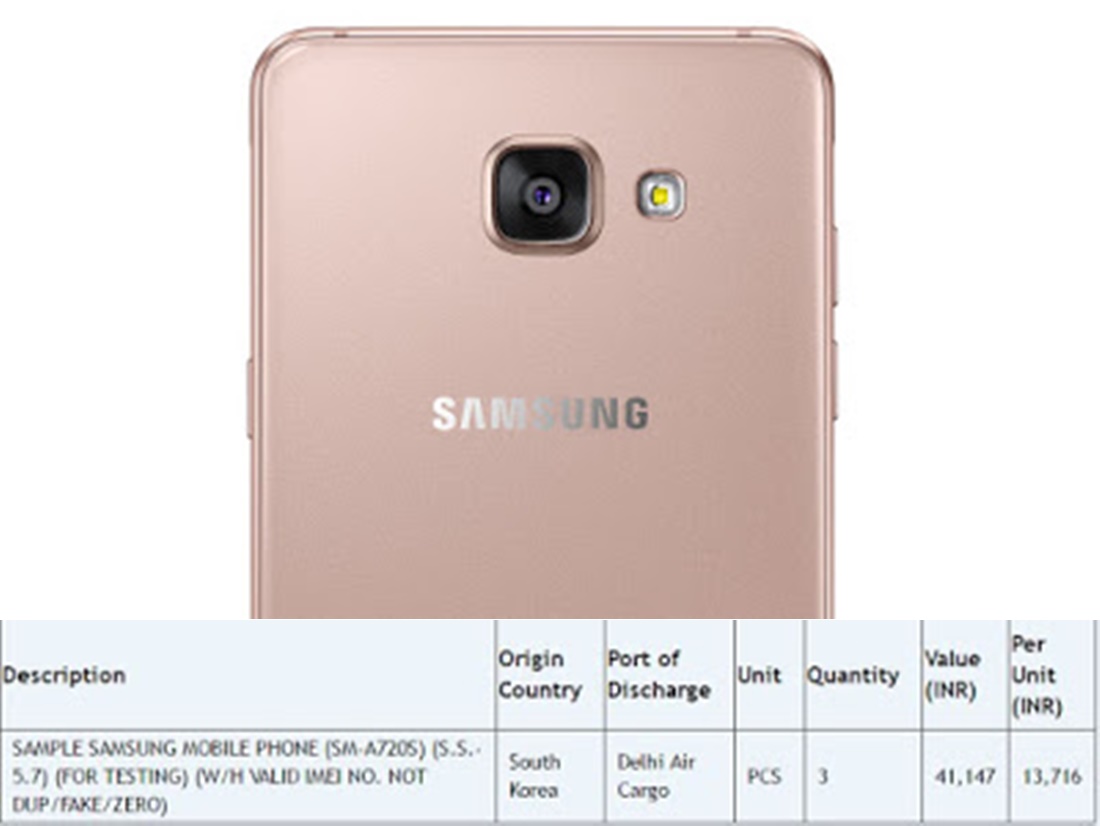 หลุดข้อมูล Samsung Galaxy A7 (2017) มาพร้อมจอ 5.7 นิ้ว คาดราคา 7,xxx บาท