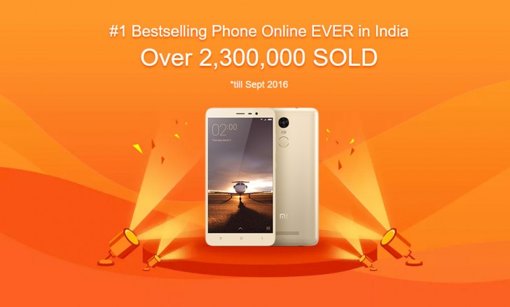 Xiaomi จุดพลุฉลอง Redmi Note 3 ยอดขายออนไลน์กระฉูดที่อินเดีย