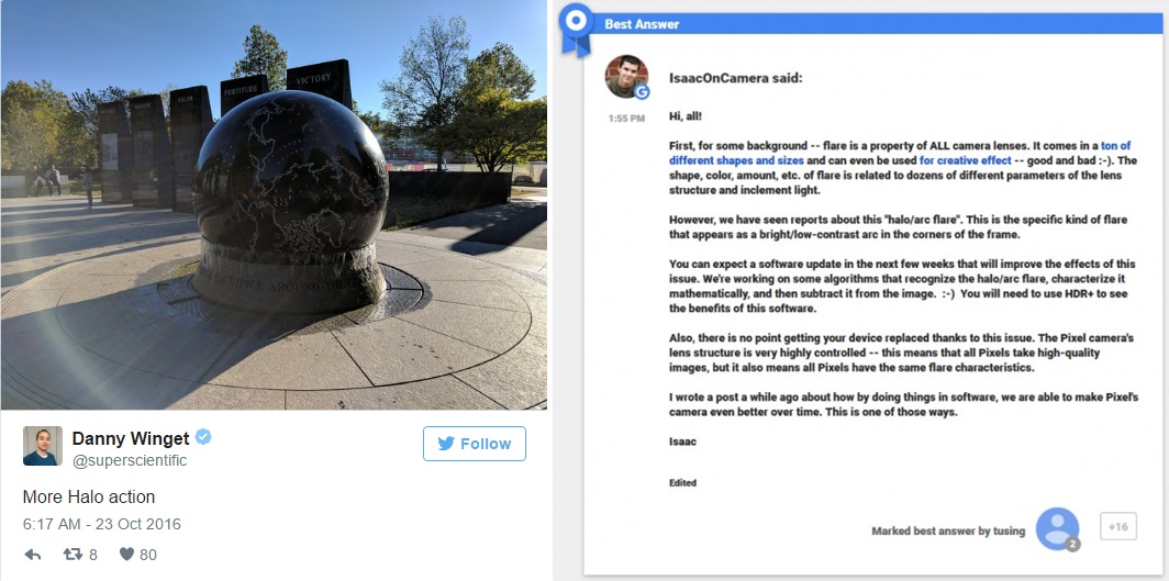 Google รับทราบ! พร้อมอัพเดตแก้ปัญหากล้อง Pixel ถ่ายติดแฟลร์เร็วๆนี้