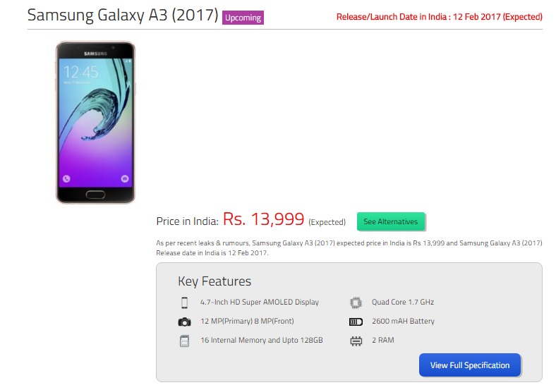 Samsung Galaxy A3 (2017) ว่าที่สมาร์ทโฟนรุ่นอัพเกรดผ่านรับรอง SIG
