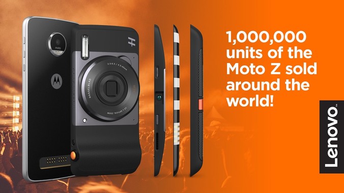 ล้านแล้วจ้า!! Lenovo ฉลอง Moto Z ทำยอดขาย 1 ล้านเครื่องทั่วโลกแล้ว