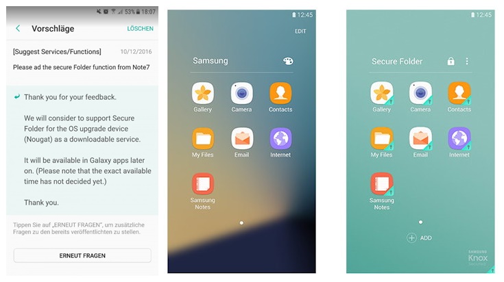 Samsung เตรียมเพิ่ม Secure Folder ให้ Galaxy S7 คาดมาพร้อม Nougat
