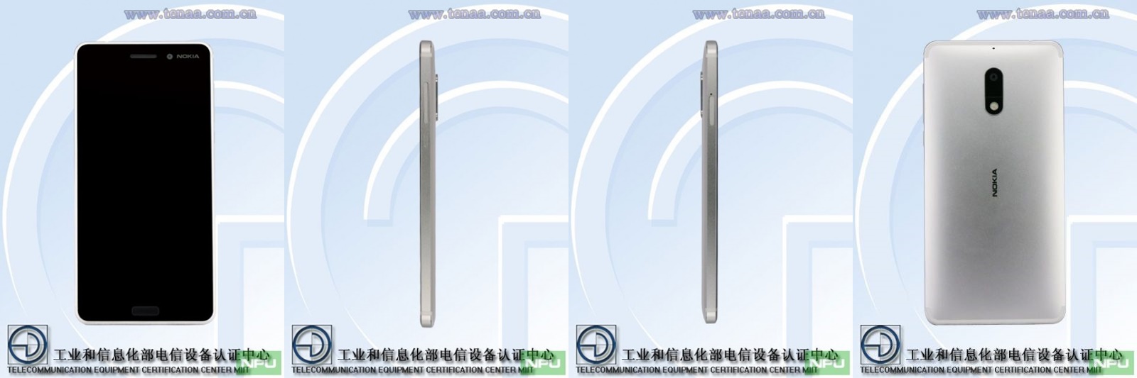 TENAA เผยโฉม Nokia 6 (TA-1000) มีรุ่นสีเงินด้วย เปิดจองแล้วที่จีน