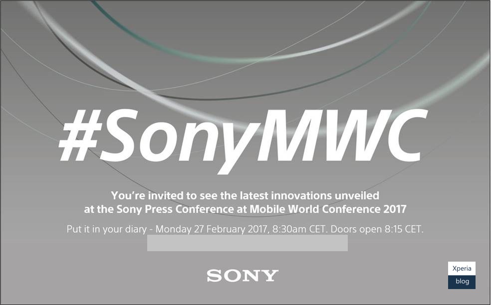 Sony ออกบัตรเชิญจัดงานแถลงข่าวเปิดตัวอุปกรณ์ใหม่ บนเวทีงาน Mobile Congress 2017