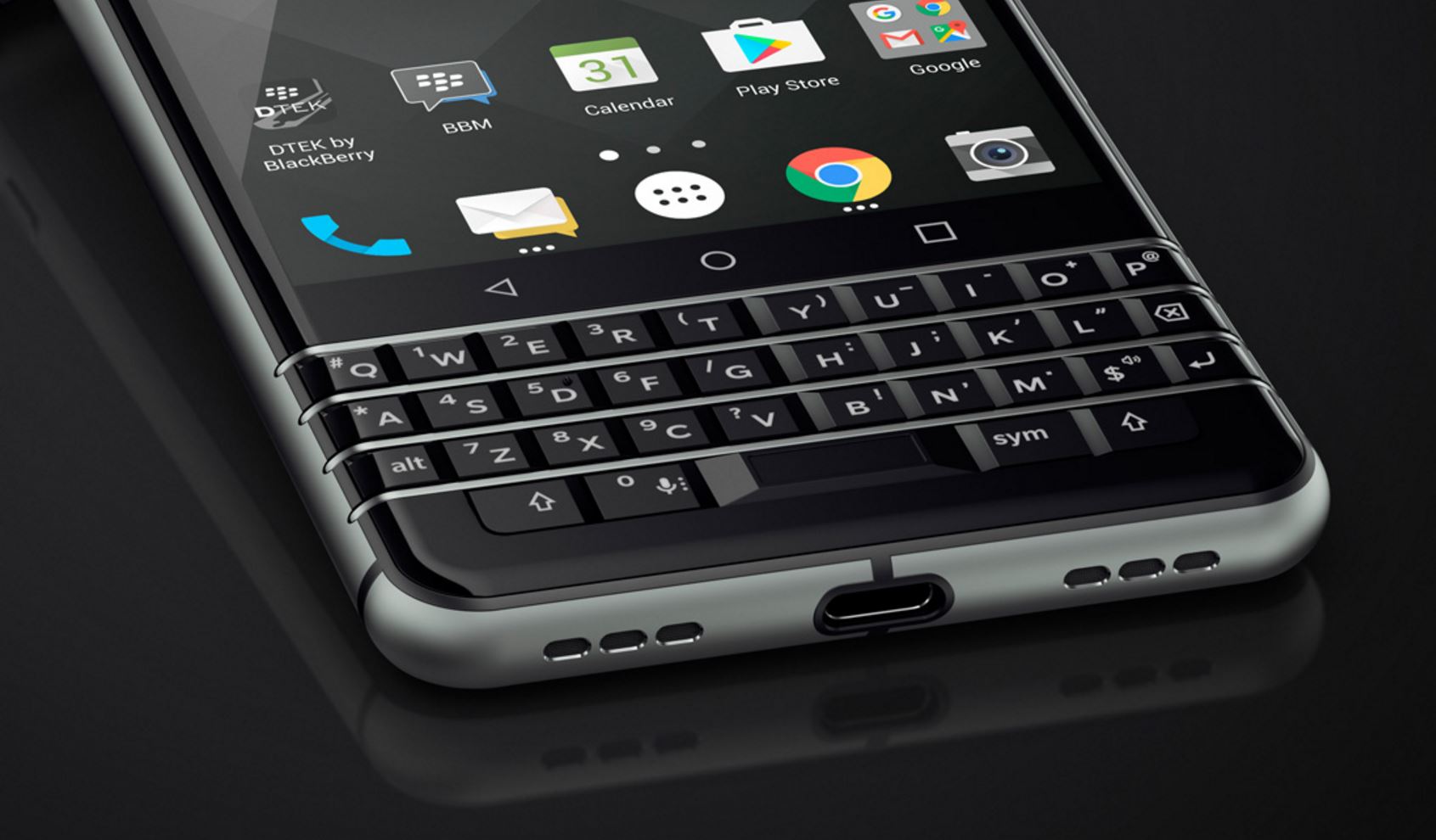 BlackBerry KEYone โทรศัพท์แอนดรอยด์ QWERTY เปิดตัวอย่างเป็นทางการ