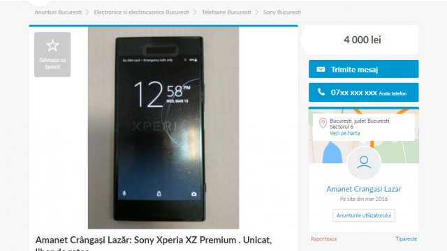มาได้ไง!? พบเครื่องต้นแบบ Sony Xperia XZ Premium ถูกปล่อยจำนำที่โรมาเนีย