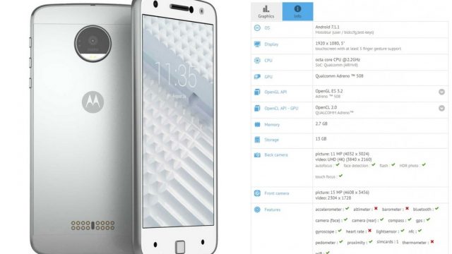 GFXBench ผุดสเปค Moto X4 ใช้จอ 5 นิ้ว ชิป SD630 กับ RAM 3GB