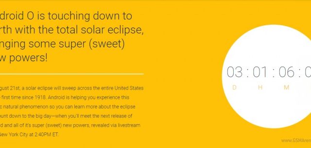Google นับถอยหลังเตรียมจัดแถลงข่าวนิวยอร์คเปิดตัว Android O ล้อเหตุการสุริยุปราคา