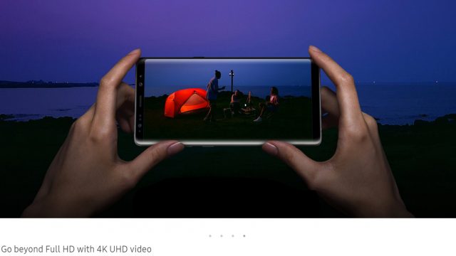 Samsung กันซีน! บอก Galaxy Note8 ก็ถ่ายวีดีโอ 4K@60fps ได้เหมือนกัน