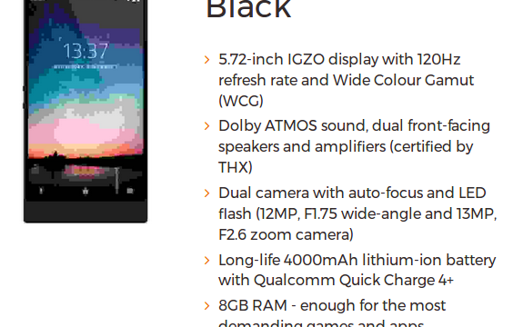 หลุดสเปค Razer Phone มือถือสายเกม แบตเตอรี่จุ 4,000mAh