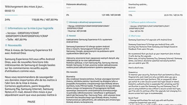 Samsung ทยอยปล่อยอัพเดต Oreo ให้ Galaxy S8 / S8+ เพิ่มอีก 3 ประเทศ