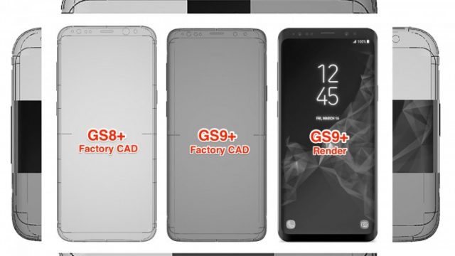 เปิดภาพเรนเดอร์ CAD เทียบความต่าง Samsung Galaxy S9 / S9+ กับ S8 / S8+