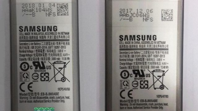 หลุดจากแซมบ้า Samsung Galaxy J8 /J8+ ใช้แบตฯ 3,000mAh/ 3,500mAh