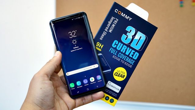 COMMY 3D Curved Full Coverage กระจกกันรอยเต็มจอเพื่อคนใช้ Galaxy S9 / S9 Plus คลุมสุดถึงขอบข้าง ใส่เคสหนาหรือบางก็ได้ไม่ดันกระจก