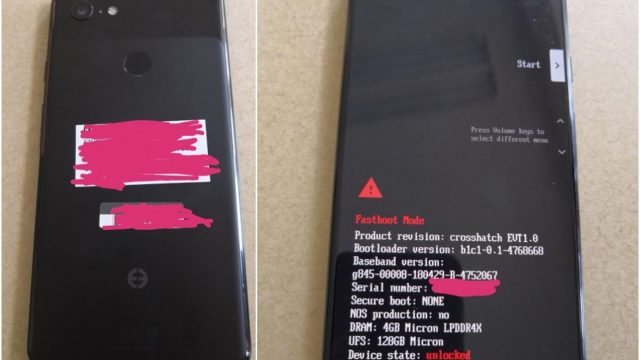 หลุดเครื่องต้นแบบ Google Pixel 3 XL จอลดขอบมีรอยบาก เหลือพื้นที่ด้านล่าง