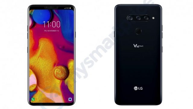 หลุดเรนเดอร์ LG V40 ThinQ โชว์จอบาก ขอบบาง กับกล้อง 5 ตัว
