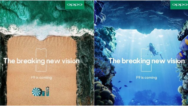 เผยรูปทีเซอร์ชุดใหม่ OPPO F9 พร้อมภาพยืนยันมีขาย 2 สี