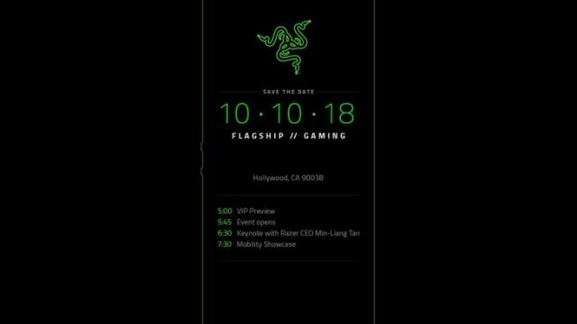 บัตรเชิญมาแล้ว! Razer Phone 2 เตรียมเปิดตัว 10 ตุลาคมนี้