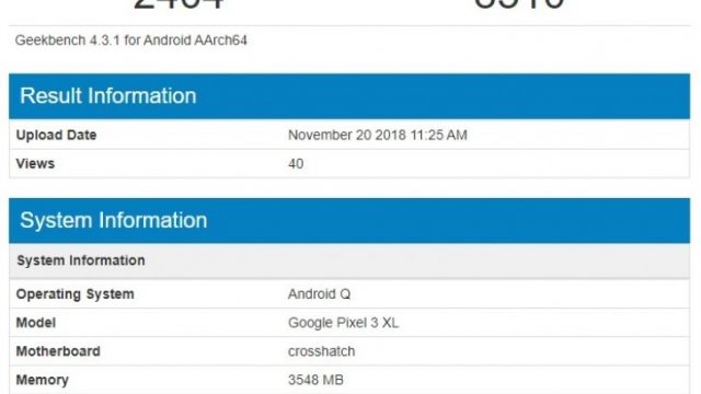 มาเร็วเวอร์ Google Pixel 3 XL โผล่ทดสอบกับ Android Q แล้ว