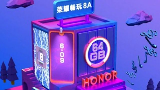 Honor 8A ล็อคคิวเปิดตัว 8 ม.ค. มีความจุ 64G ใช้จอติ่งทรงหยดน้ำ