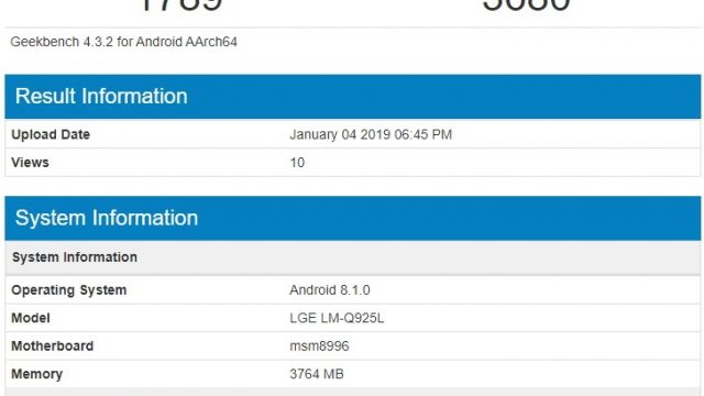 GeekBench ผุดข้อมูล LG Q9 ขณะที่ Q9 One ผ่านรับรองบลูทูธ