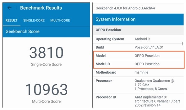 Geekbench ผุดสเปค “Poseidon” ของ OPPO ใช้ชิป SD855