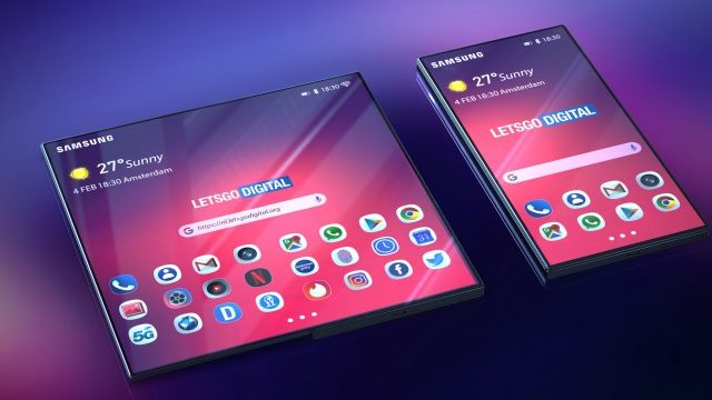 เผยภาพเรนเดอร์ Samsung Galaxy F จอพับได้ ตัวเครื่องบางเฉียบ