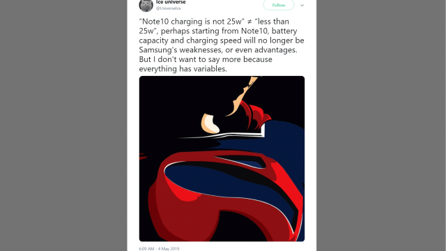 ลือ Samsung Galaxy Note10 จะมีระบบชาร์จไวกว่า 25 วัตต์