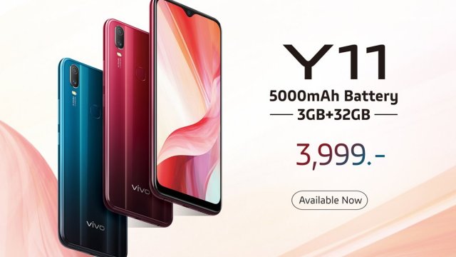 Vivo Y11 วางจำหน่ายแล้ววันนี้ ราคาเพียง 3,999 บาทเท่านั้น