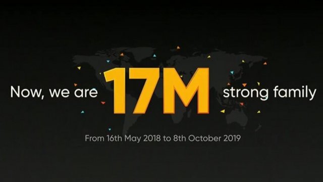 Realme จุดพลุฉลองยอดขายทั่วโลกทะลุ 17 ล้านเครื่องแล้ว