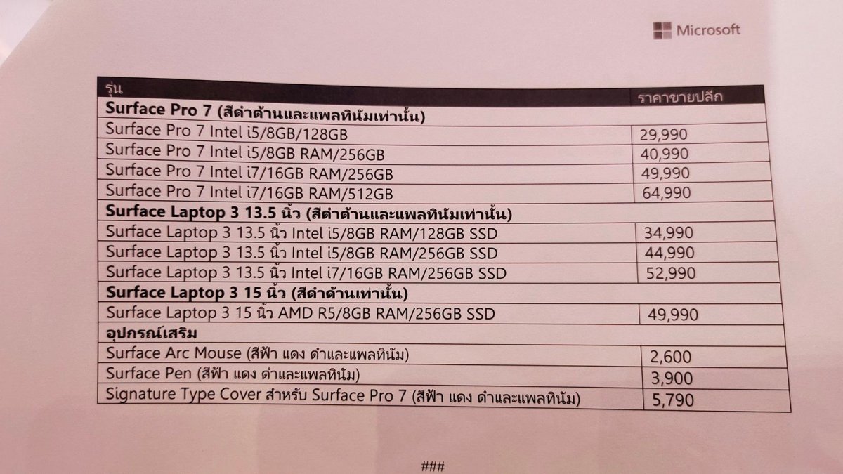 Surface Pro 7 & Surface Laptop 3 