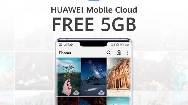 ผู้ใช้หัวเว่ยสมาร์ทดีไวซ์ สามารถใช้ HUAWEI Mobile Cloud ขนาด 5GB ได้ฟรี หรืออัปเกรดเพิ่มเป็น 50GB ได้ในราคาเพียง 1 บาท!