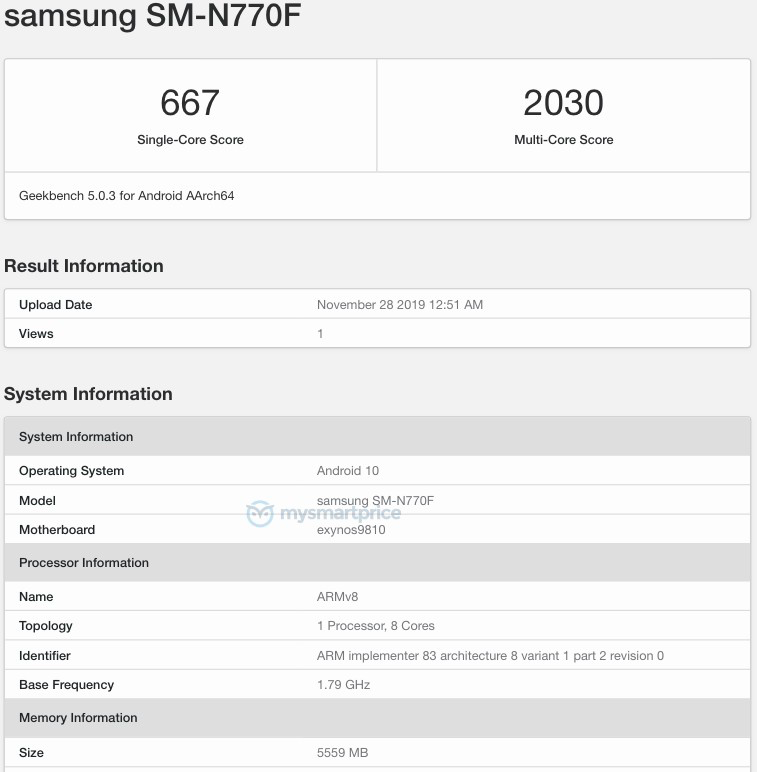 Samsung Galaxy Note10 Lite
