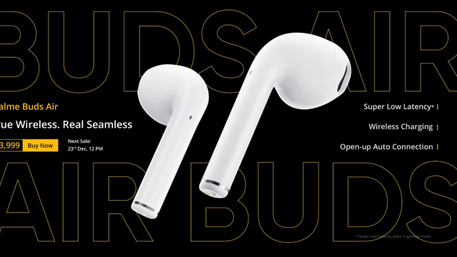 เปิดตัวแล้ว Realme Buds Air หูฟังไร้สายรุ่นใหม่ มาพร้อมกล่องชาร์จไร้สาย