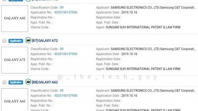 Samsung จดทะเบียนเครื่องหมายการค้า Galaxy A รุ่นใหม่ 9 รุ่น