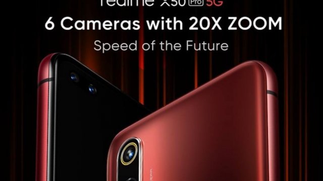 คอนเฟิร์ม Realme X50 Pro มีสเปคกล้องหลังสี่ตัวซูมได้ 20 เท่า