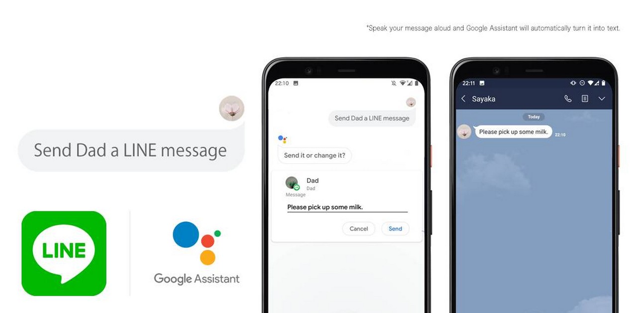 LINE now supports the Google Assistant.