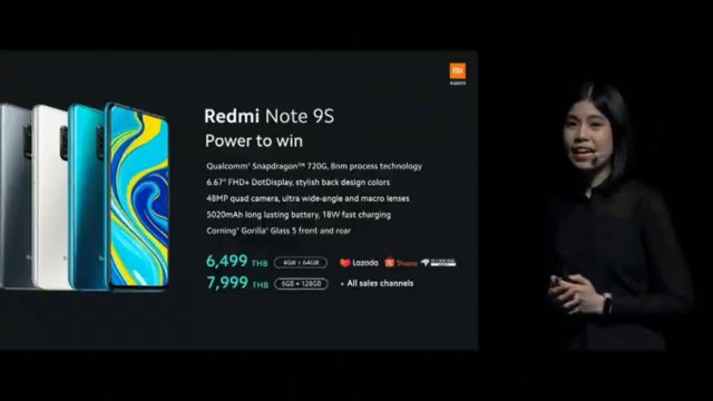 เปิดตัว Redmi Note 9S จอใหญ่ สเปคดี สตาร์ทราคาไทยที่ 5,999 บาท