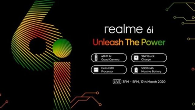 คอนเฟิร์ม Realme 6i จอติ่งทรงหยดน้ำ, กล้องหน้า 16MP และแบตฯ 5,000mAh