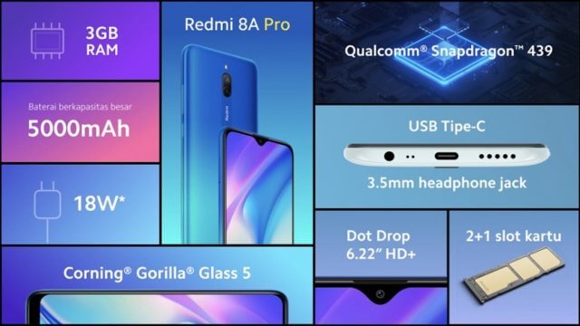 เผยโฉม Redmi 8A Pro ตัวรีแบรนด์ 8A Dual ที่อินโดนีเซีย