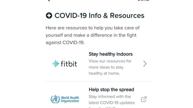 ครั้งแรก! Fitbit เปิดตัวแถบ COVID-19 อัปเดตข่าวสารแบบเรียลไทม์บนแอปฯ